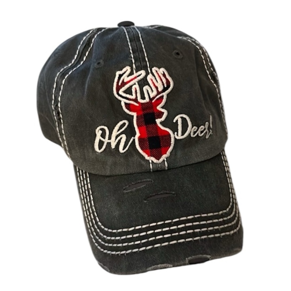 KBETHOS Vintage Gray Oh Deer Baseball  Cap